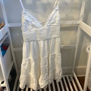 White Open Back Spring Dress Size S